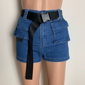 Fashion Nova cargo belted shorts